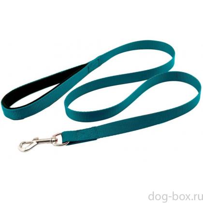 Поводок Сити с мягкой ручкой изумрудный 20мм*120см -0