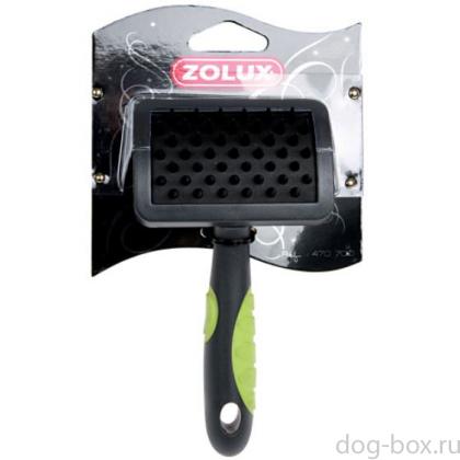 Щетка резиновая с ручкой малая, S,  14,5*8 см -0