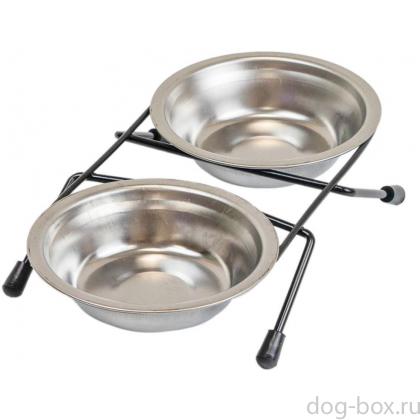 Напольная подставка с мисками 2*0,1л-0