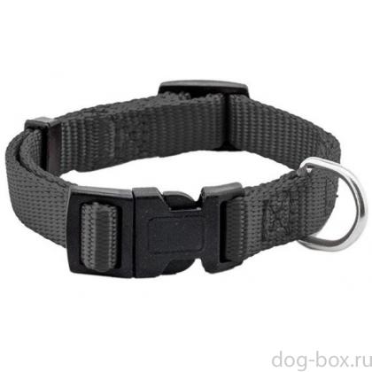 Ошейник Сити черный 15мм, обхват 25-35см -0