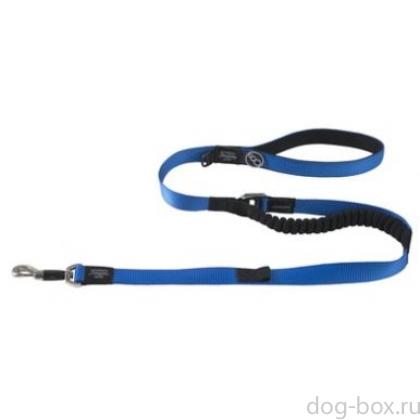 Поводок 2 в 1 с системой "антирывок" длинный, размер XL (ширина 2,5см, длина 1,2 м), синий (SHOCK ABSORBING LONG LEAD (XL))-0
