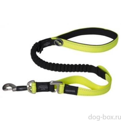 Поводок 2 в 1 с системой "антирывок" короткий, размер XL (ширина 2,5см, длина 0,8 м), желтый (SHOCK ABSORBING SHORT LEAD (XL))-0