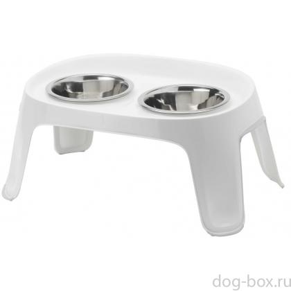 Подставка под миски двойная Skybar (миски в комплекте), средняя, 2 x 1800 мл, 59.5х36х30см-0