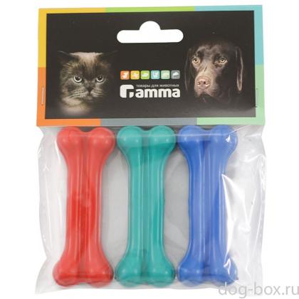 Игрушка для собак. Кость литая №1 резина, 7,5 см,  3шт-0