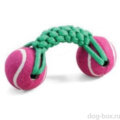 Верёвка цветная толстая "Два мяча" 20 см (0050XJ)-0