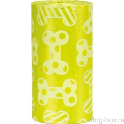 Пакеты для уборки за собаками, 3 л, 4 рулона по 20 штук, с ароматом лимона, желтые (23473)-0