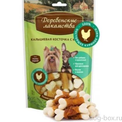 Кальциевая косточка с курицей для мини-пород-0