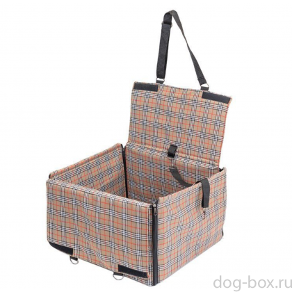 Автогамак-переноска складной, шотландка 40*45*28см.-0