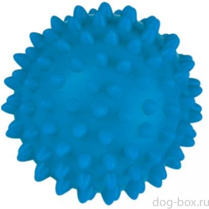 Игрушка для собак "Мяч для массажа", голубой, 8,5см-0