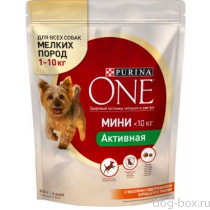 Для активных собак малых пород с курицей и рисом-0
