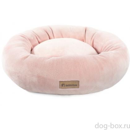 Лежанка круглая медиум "Лилия", розовая, 50*50*16см-0