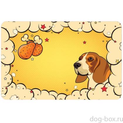 Коврик под миску «Собачка», 43*28 см (MB08)-0