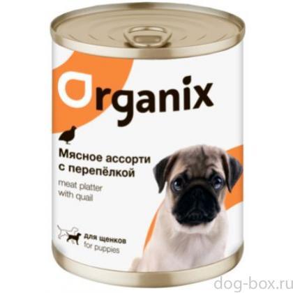 Консервы для щенков Мясное ассорти с перепёлкой-0