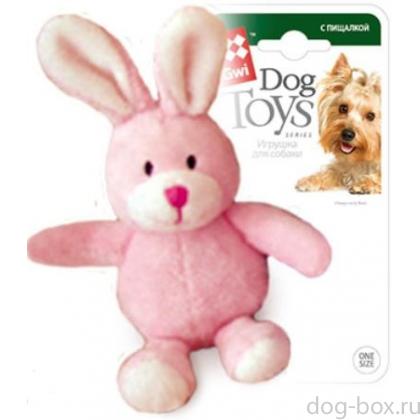 Игрушка для собак Заяц с пищалкой 11 см (75119)-0