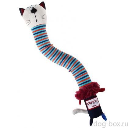 Игрушка для собак Кот с пищалкой с хрустящей шеей, 28 см (75413)-0