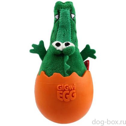 Игрушка для собак Крокодил неваляшка с пищалкой, 14 см (75462)-0