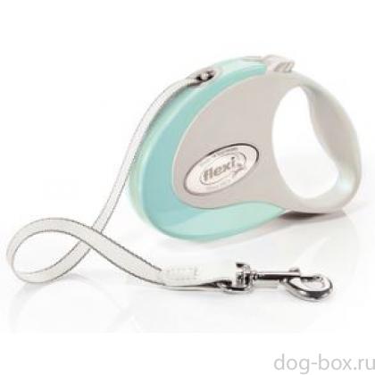 Рулетка-ремень для собак до 12кг, 3м, мятная (Style S Tape 3m mint) -0