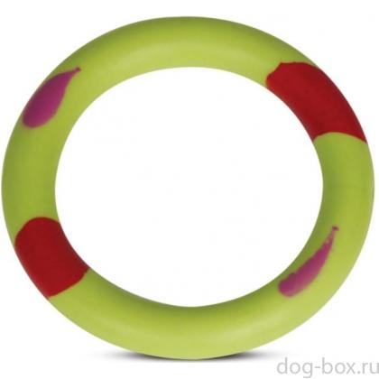 Игрушка для собак из ц/литой резины. Кольцо пятнистое 11 см (BW209)-0