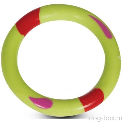 Игрушка для собак из ц/литой резины. Кольцо пятнистое 8,5 см (BW208)-0