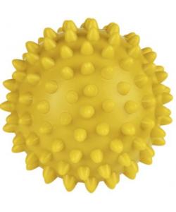 Игрушка для собак "Мяч для массажа", желтый, 9,5см