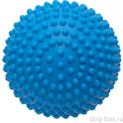 Игрушка для собак "Мяч игольчатый", голубой, 5см-0