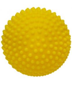 Игрушка для собак "Мяч игольчатый", желтый, 10,3см