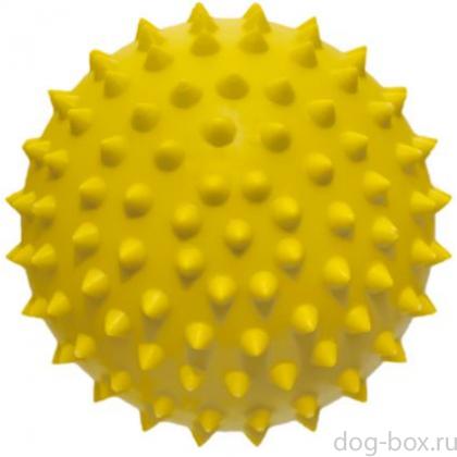 Игрушка для собак "Мяч для массажа", желтый, 10см-0