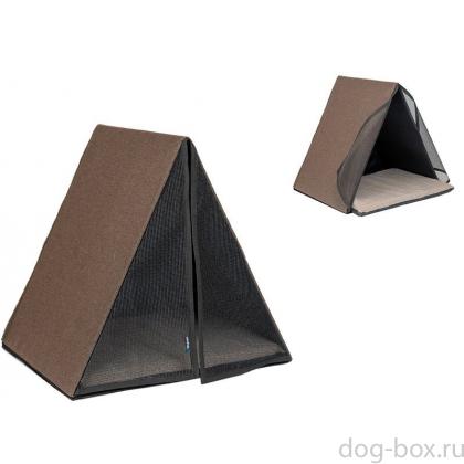 Домик-лежанка с жест.каркасом "Хайтек" "Высота" раскл.,51*38*48,5см. коричневый-0