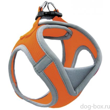 Мягкая шлейка-жилетка, оранжевая, обхват груди 32-36 см (HL029XS)-0