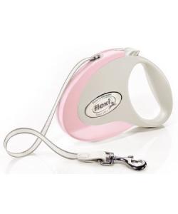 Рулетка-ремень для собак до 25кг, 5м, розовая (Style M Tape 5m rose) 