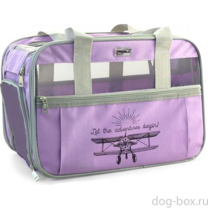 Сумка-переноска для животных "Техно", сиреневая, 40*28*25 см (TB47)-0