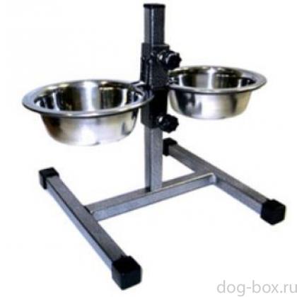 Подставка-телескоп с 2 мисками 0,35л, высота 20см -0