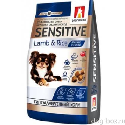 Сухой корм  для собак малых и средних пород с ягненком и рисом-0