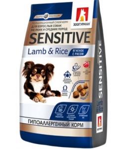 Сухой корм  для собак малых и средних пород с ягненком и рисом