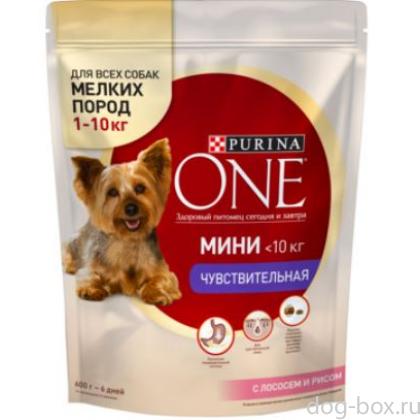 Для взрослых собак малых пород с чувствительным пищеворением  с лососем и рисом-0