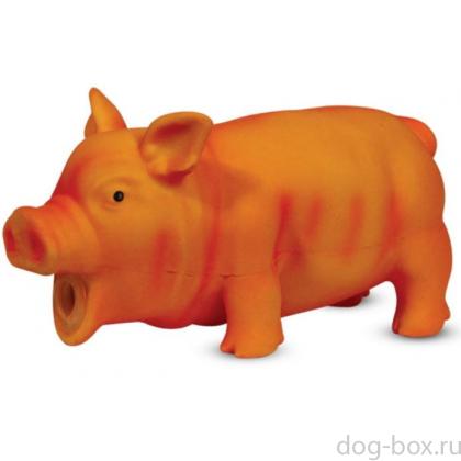 Игрушка Поросенок хрюкающий из латекса, 21 см (LT105)-0