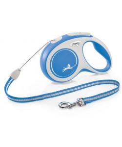 Рулетка-трос для собак до 20кг, 5м, синяя (New Comfort M Cord 5m blue), синяя 