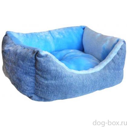 Лежанка пухлик мебельная ткань и искусственный мех-0