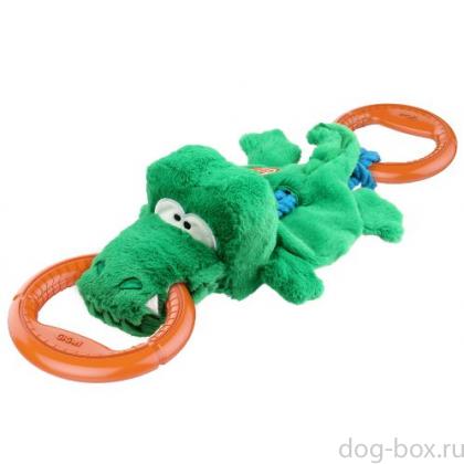 Игрушки для собак Крокодил на веревке с пищалкой, 53см (75461)-0
