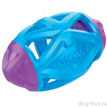 Игрушка для собак Регби мяч-светящийся, 15см, TPR резина (75512)-0