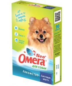 Омега Neo +  Мультивитаминное лакомство для собак "Блестящая шерсть" с биотином, 90 таб.