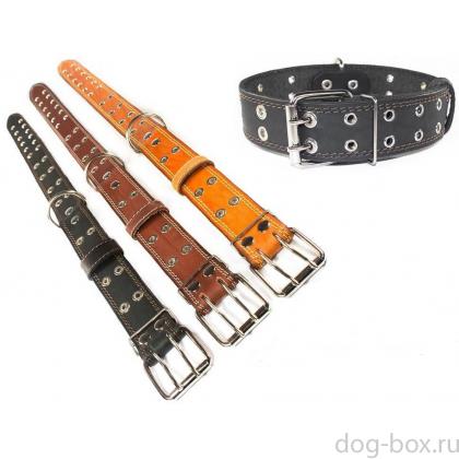 Ошейник безразмерный, кожа 70*4,5см, черный-0