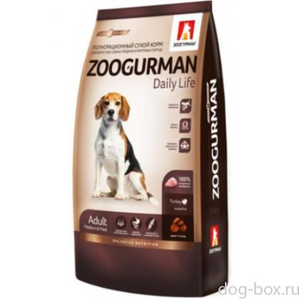 Сухой корм для собак средних и крупных  пород, индейка-0