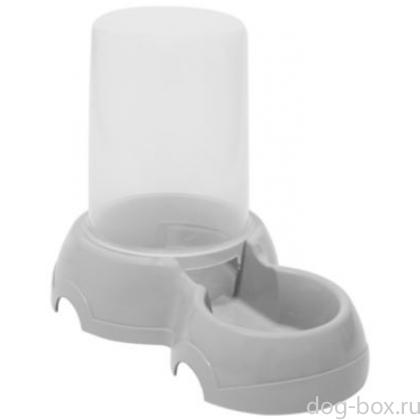 Автокормушка-автопоилка, серая, 1л-0