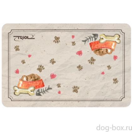 Коврик под миску «Косточки», 43*28 см (MB06)-0