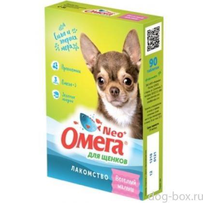 Омега Neo + Мультивитаминное лакомство для щенков "Веселый малыш" с пребиотиком, 60 таб.-0