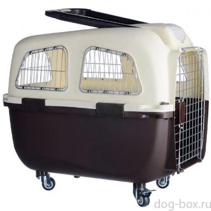 Переноска пластиковая для животных на колесах с ручкой, 70*48*61 см (O92)-0