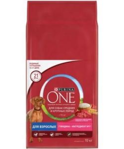 Для взрослых собак средних и крупных пород с говядиной и рисом