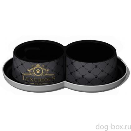 Двойная нескользящая миска Trendy - Люкс, 2 *350 мл -0