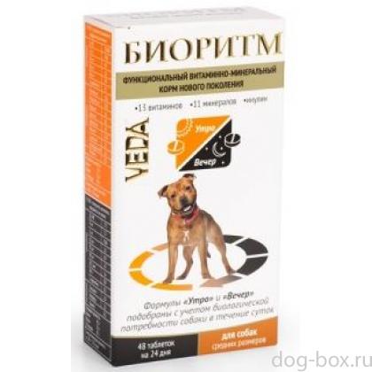Биоритм Витамины для собак средних пород, 48 таб.-0